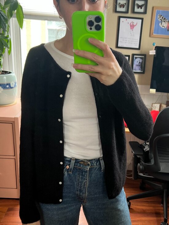 Sezane Sweaters - Black Gaspard Cardigan